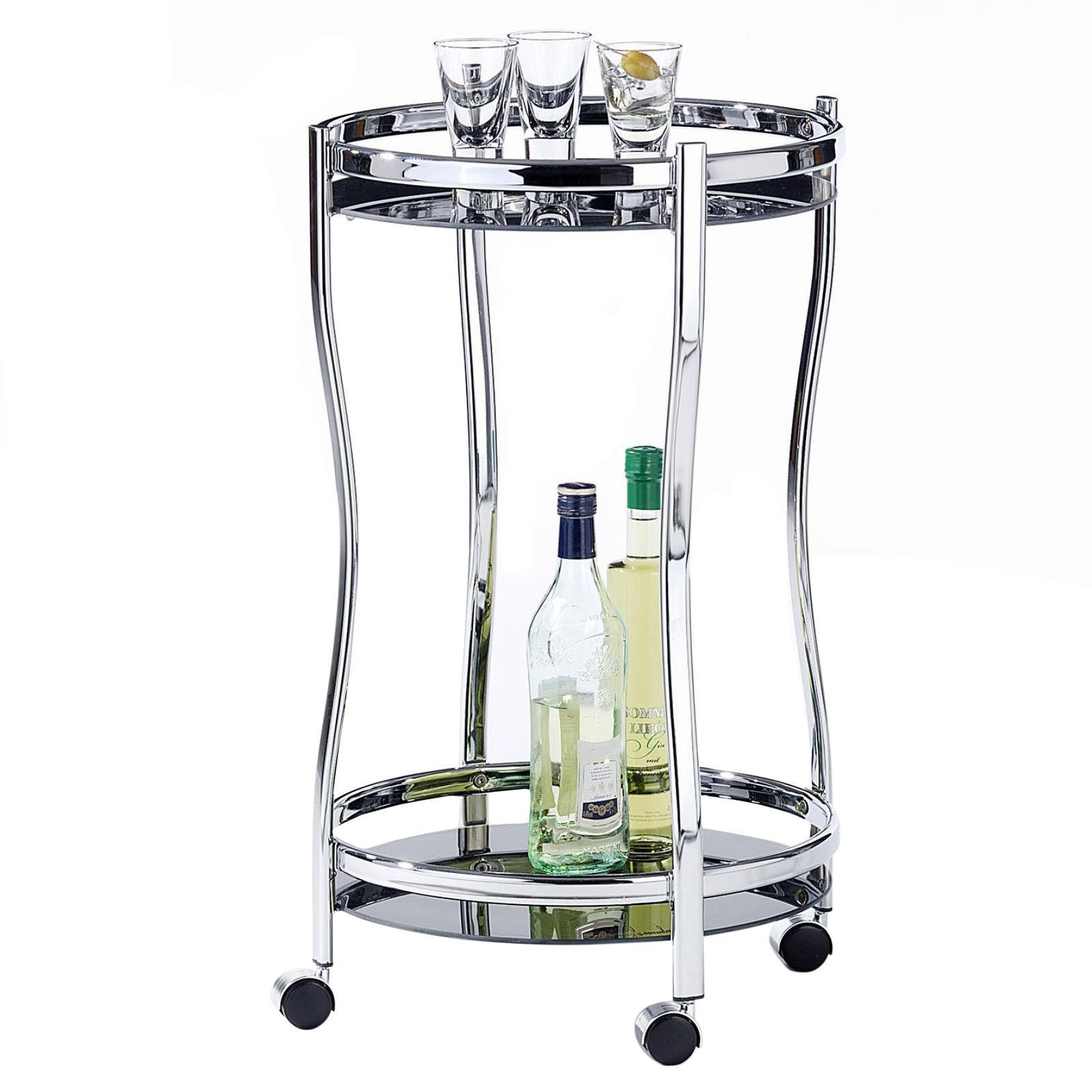 SERVIERWAGEN VEGA - Chromfarben, Glas (45/72/45cm) - IDIMEX