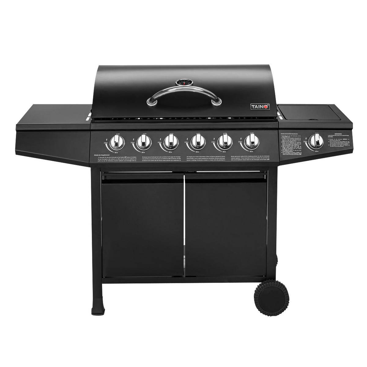 GASGRILL BASIC 6+1 - Schwarz, Metall (141/103/50cm) - TAINO