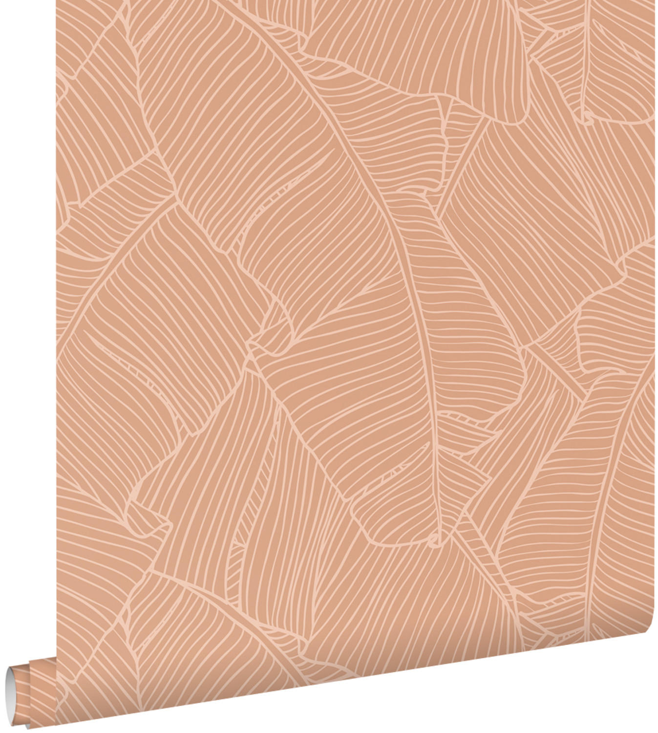 TAPETE Blätter 50 x 900 cm - Terracotta, Papier (50/900cm) - ESTAhome