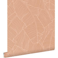 TAPETE Blätter 50 x 900 cm - Terracotta, Papier (50/900cm) - ESTAhome