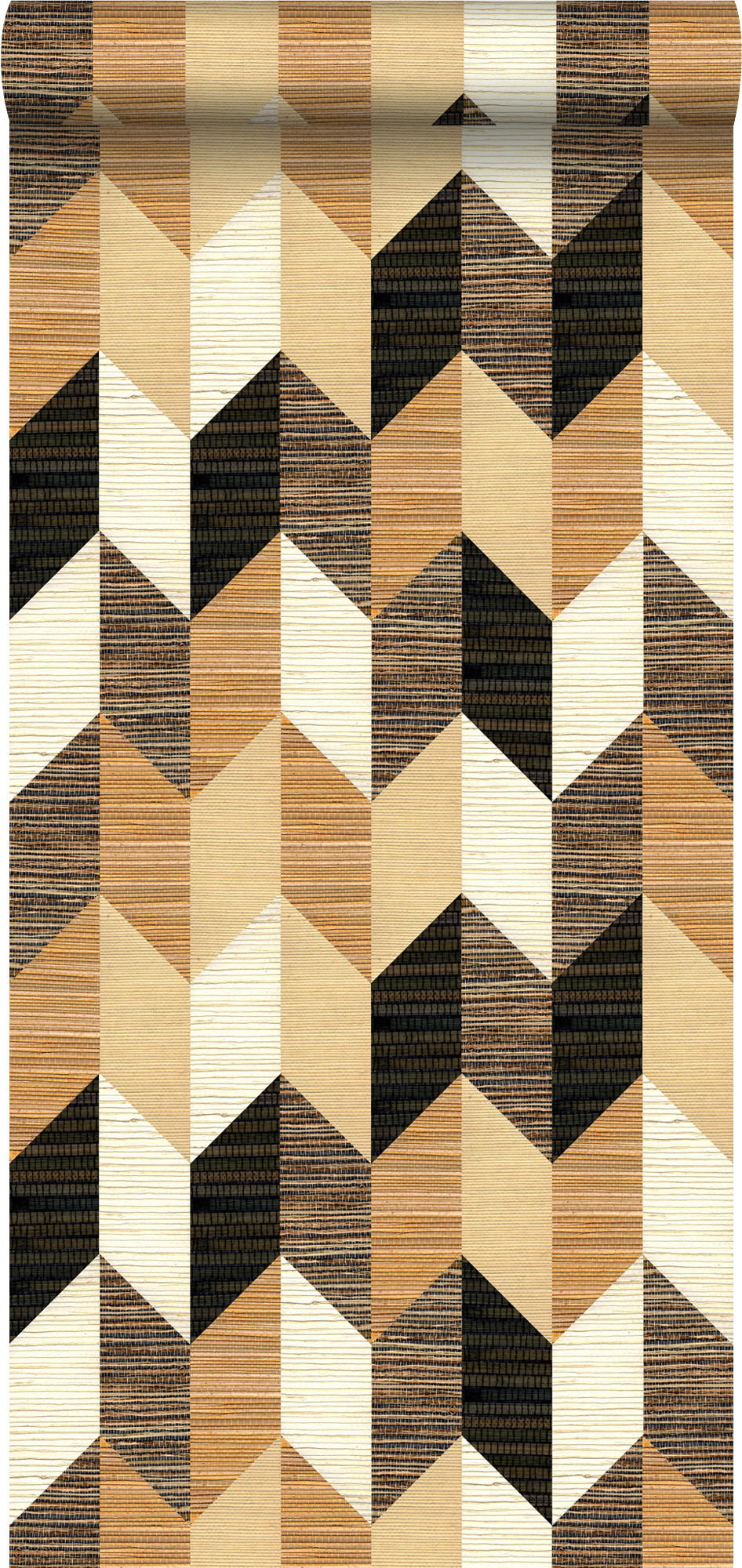 XXL-VLIESTAPETE 3D Grasmuster 50 x 900 cm - Braun, Papier (50/900cm) - Origin Wallcoverings