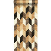 XXL-VLIESTAPETE 3D Grasmuster 50 x 900 cm - Braun, Papier (50/900cm) - Origin Wallcoverings