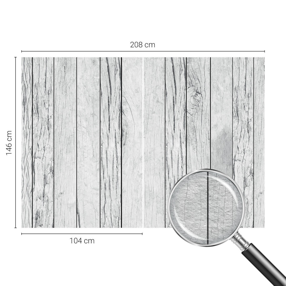 FOTOTAPETE 208x146 cm - Vintage-Flair - Weiß, Textil (208/146cm) - Wallfluent