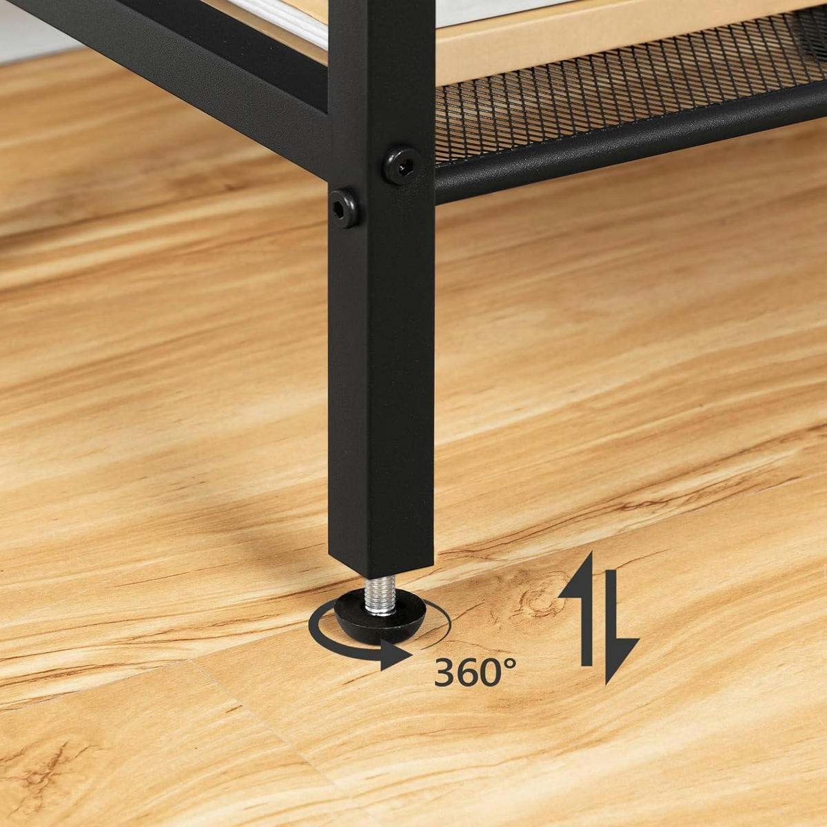 BEISTELLTISCH mit Netzablage 38 x 28 x 73,5 cm Industrie-Design Dunkelbraun - Multicolor, Metall (28/38/73.5cm)