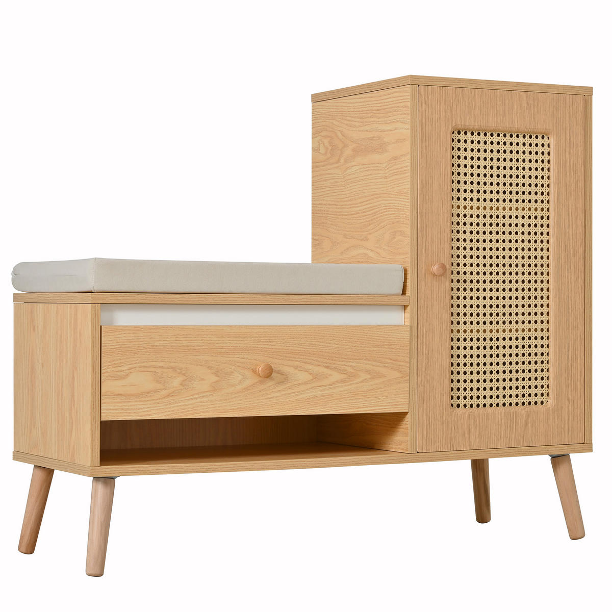 SCHUHSCHRANK Natur 95,5/35/80,5 cm - Naturfarben, Holzwerkstoff (95.5/80.5/35cm) - PANGIVO