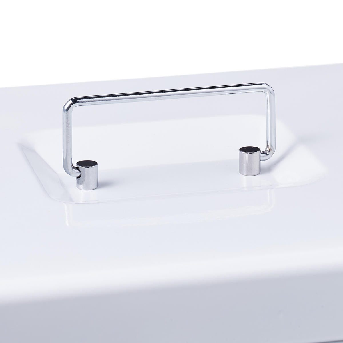 GELDKASSETTE Euro-Münzzählbrett - Weiß, Kunststoff/Metall (30.5/8.5/24.5cm) - Relaxdays