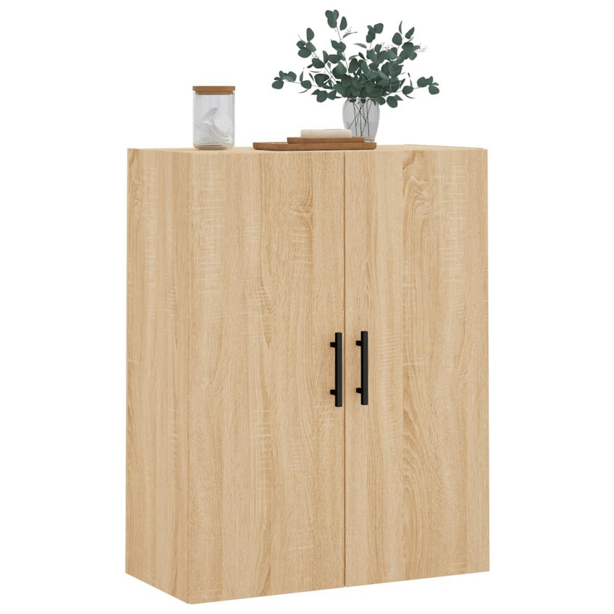 HÄNGESCHRANK mit 3 Fächern 69,5/34/90 cm aus Holzwerkstoff Sonoma-Eiche Dekor - Sonoma Eiche, Holz (69.5/90/34cm) - vidaXL