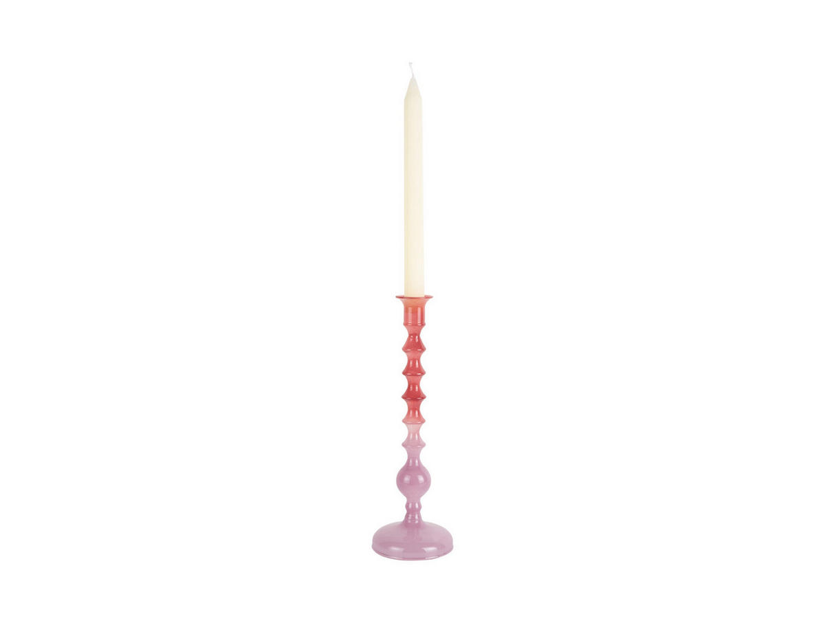 KERZENHALTER Grato Mecer Lila 9/9/28 cm - Lila, Glas (9/28/9cm) - Present Time