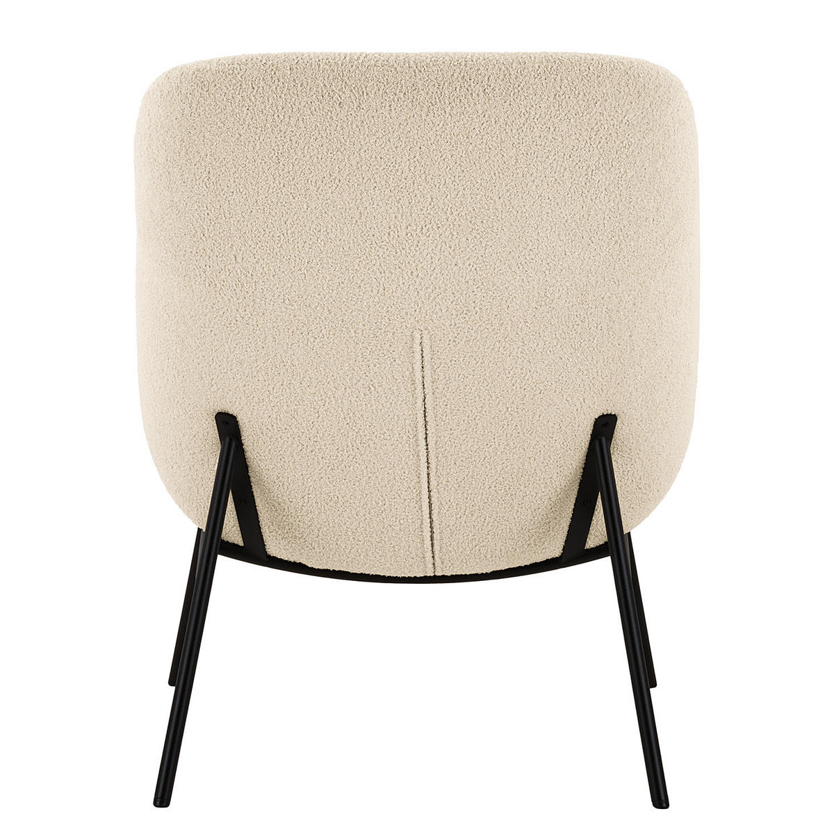 SESSEL - Creme/Schwarz, Textil/Metall (73/102/92cm) - home24