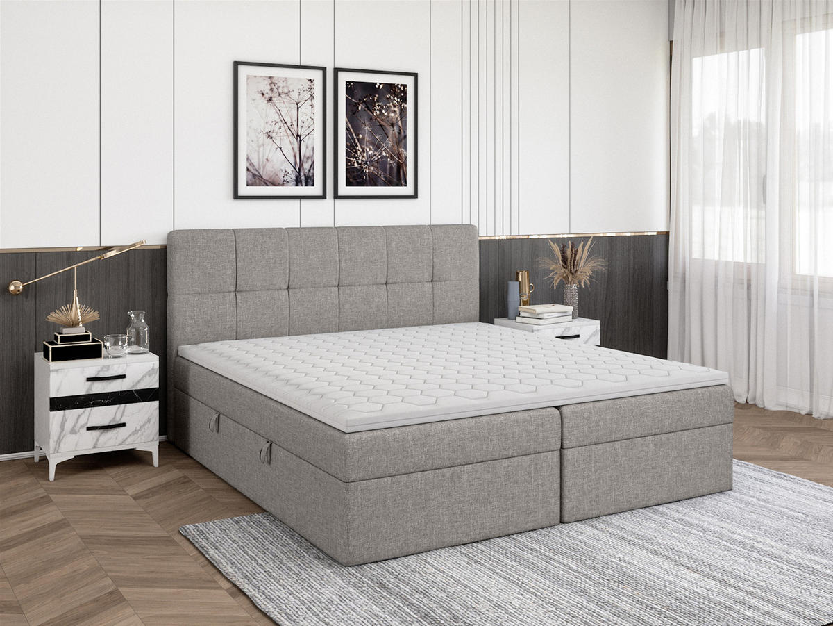 BOXBETT Mokpo 140x200 cm, Hellgrau - Hellgrau, Textil (140/200cm) - Fedve