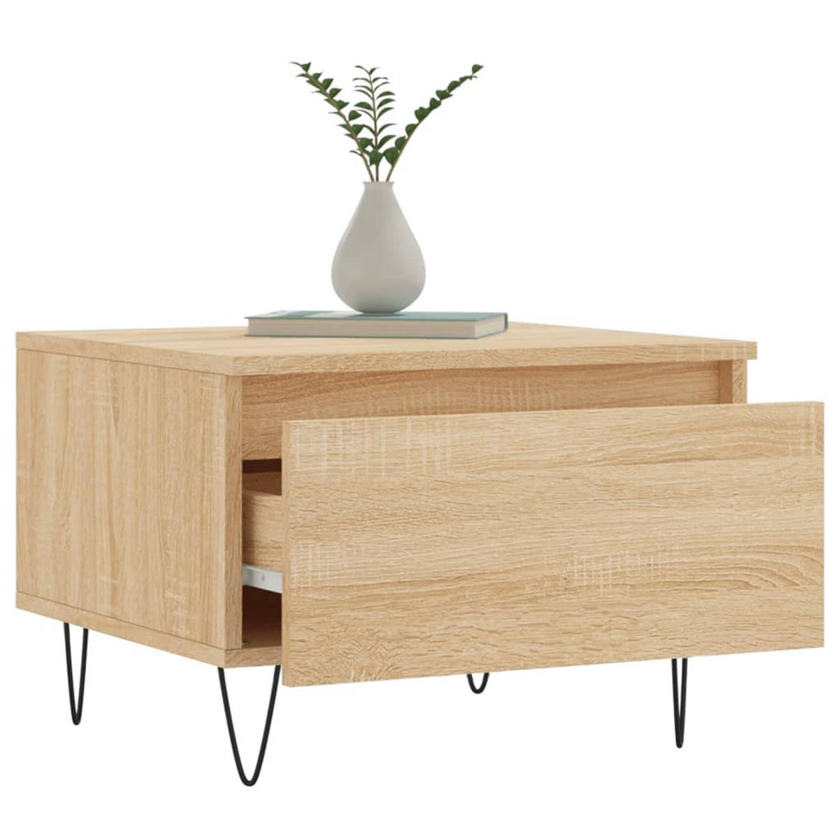 COUCHTISCHE 2 Stk. Sonoma-Eiche 50x46x35 cm Holzwerkstoff - Braun, Holzwerkstoff (46/50/35cm) - furnicato