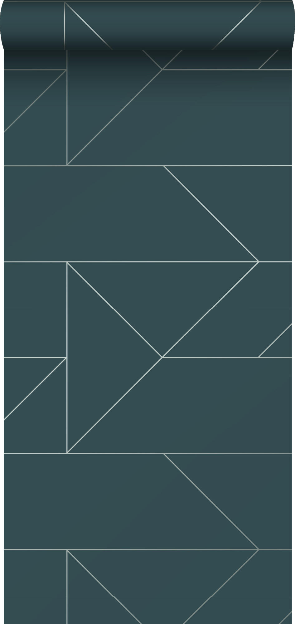 TAPETE grafische Linien 53 cm x 10.05 m - Blau, Papier (53/1000cm) - Origin Wallcoverings
