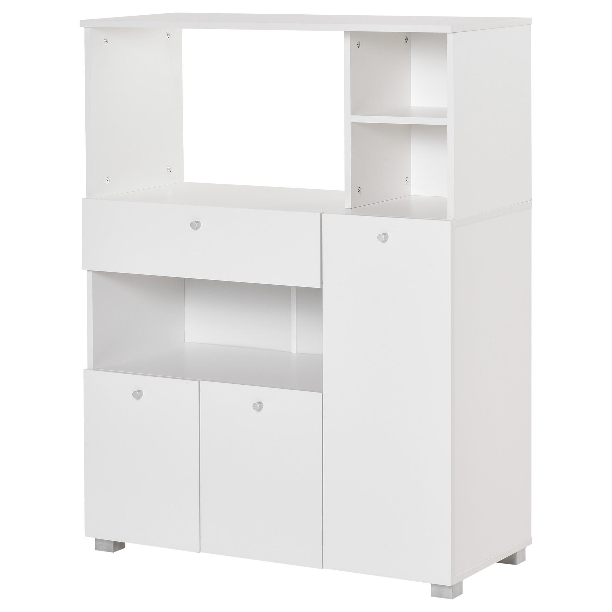 MIKROWELLENUNTERSCHRANK DE-11012 2 Türen Weiß - Weiß, Holzwerkstoff (40/120/90cm) - ComfortXL