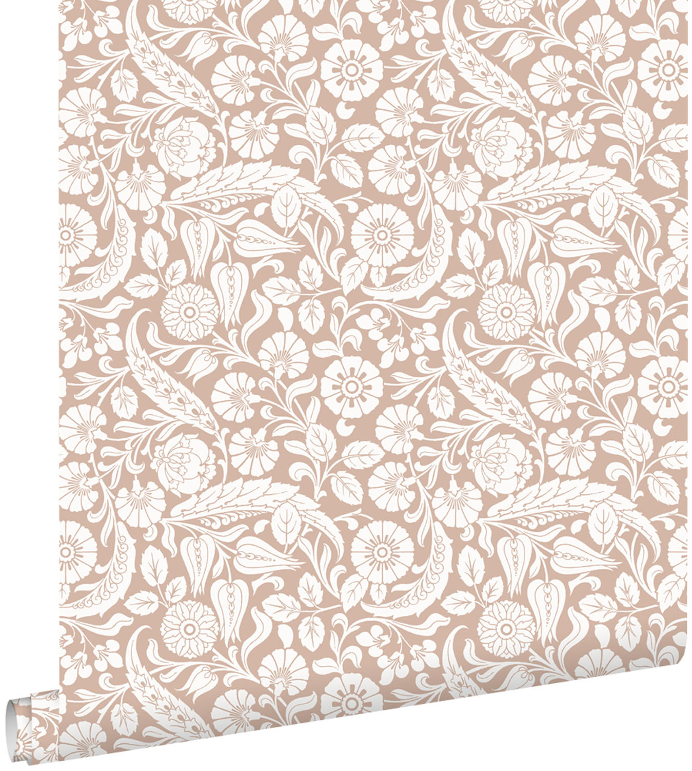 TAPETE Blumenmuster 53 cm x 10.05 m - Pink, Papier (53/1000cm) - ESTAhome