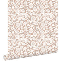 TAPETE Blumenmuster 53 cm x 10.05 m - Pink, Papier (53/1000cm) - ESTAhome