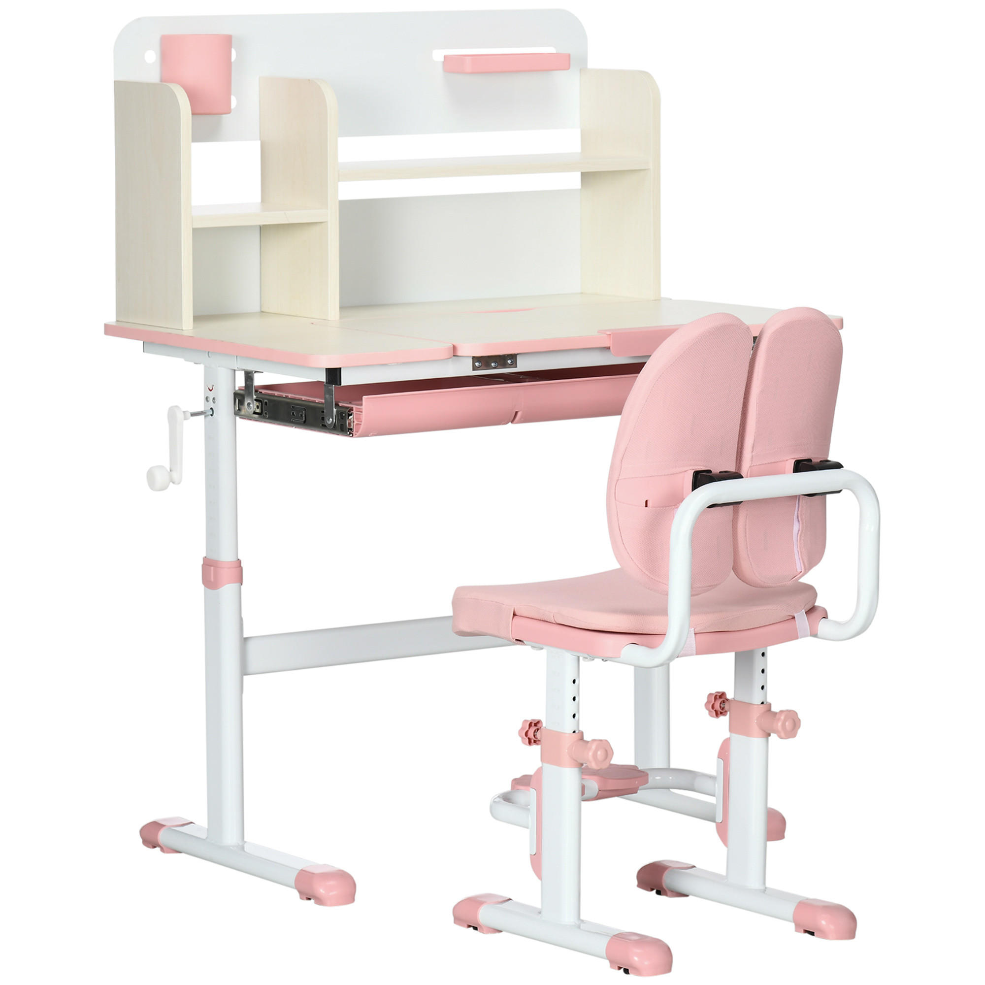 KINDERSCHREIBTISCH DE-17536 Rosé - Pink, Metall (80/109/52cm) - ComfortXL