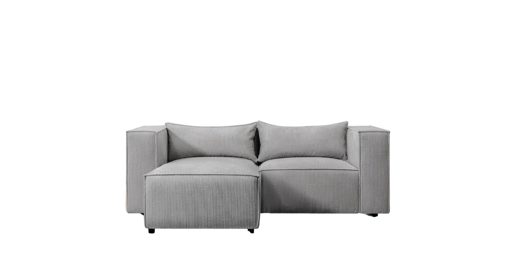 ECKSOFA L-Form Modulo, stoff Lincoln, Grau, Links - Grau, Holz (210/185cm) - Kaiser Möbel