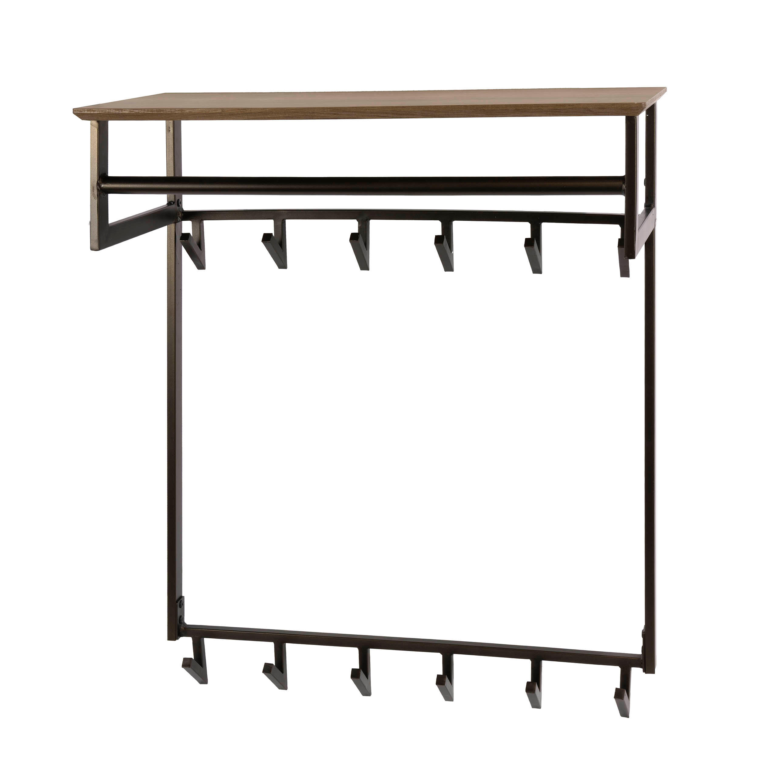WANDGARDEROBE Bruno Braun 30/80/94 cm - Braun, Metall (80/94/30cm) - Hoyz Collection
