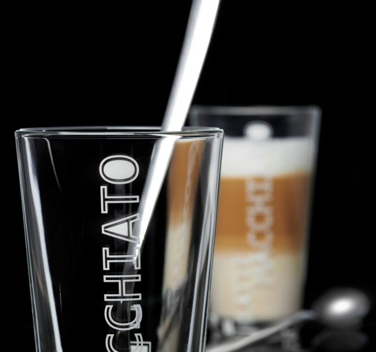 LATTE MACCHIATO GLÄSER + LÖFFEL Lena transparent 350 ml 6er Set - Transparent, Glas (0.35L) - Ritzenhoff Breker