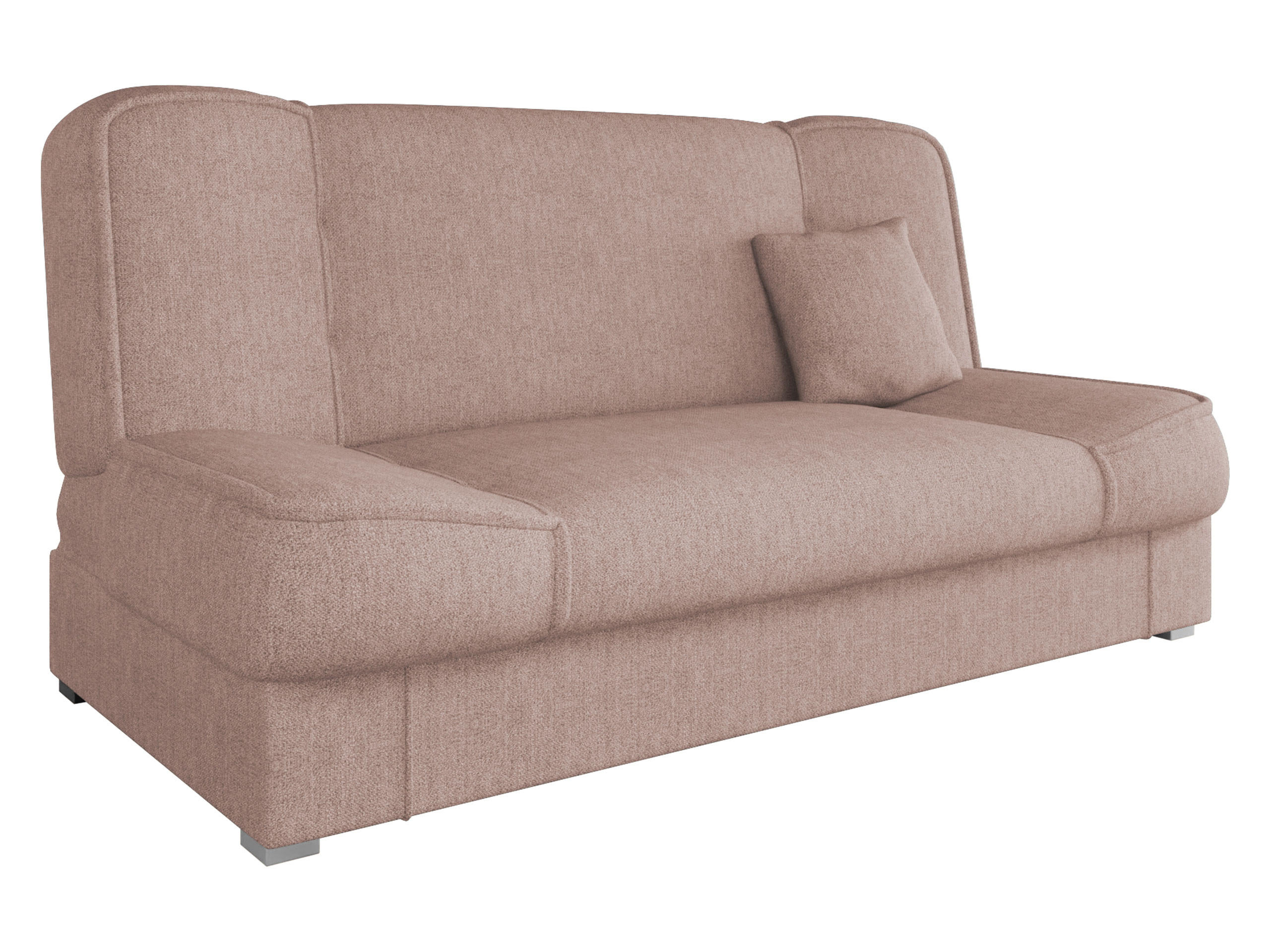 SCHLAFSOFA Gabi - Hellrosa/Silberfarben, Holz/Kunststoff (175/80/80cm) - MIRJAN24