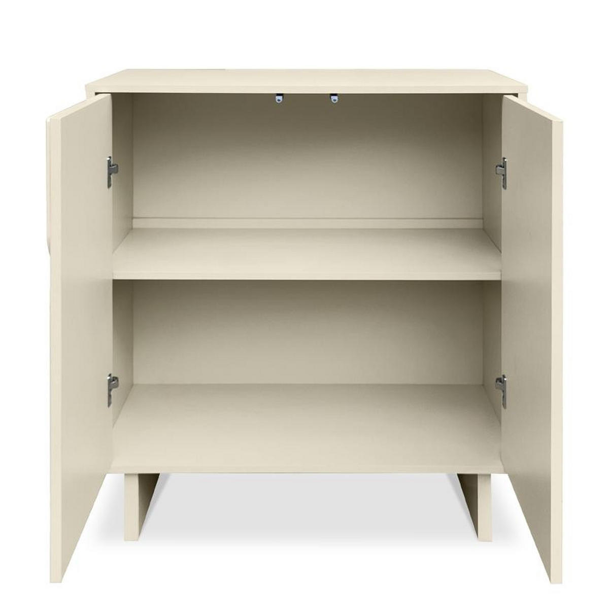 SIDEBOARD FLORA beige, 80 cm, 2 Türen, Melaminbeschichtung - Beige, Holzwerkstoff/Metall (80/95/40cm) - Sicaan