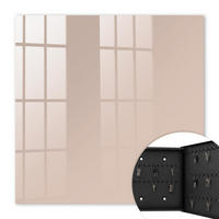 SCHLÜSSELBOX Schwarz 30x30 cm- Türöffnung nach rechts - Beige-Rosa - Pink, Metall (30/30/5cm) - TULUP