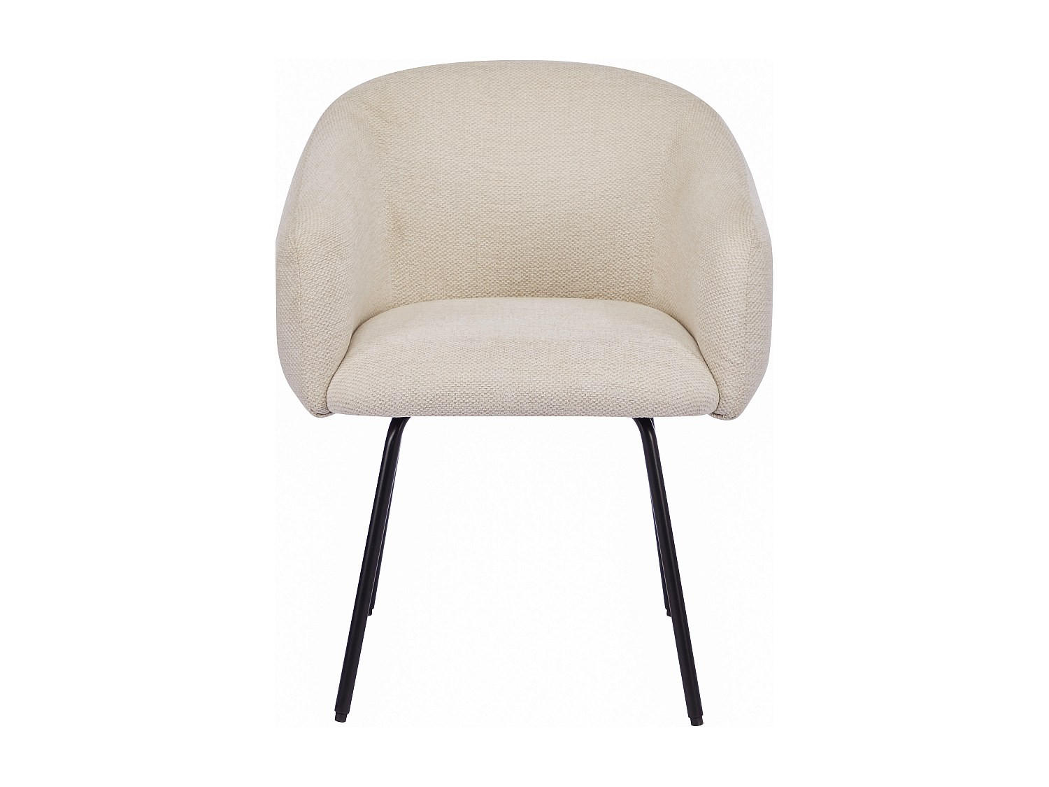 STUHL - 61 cm x 62 cm - Stoff - Cremefarben - NISTOSIA - Creme, Textil (61/78/62cm) - Vente-Unique