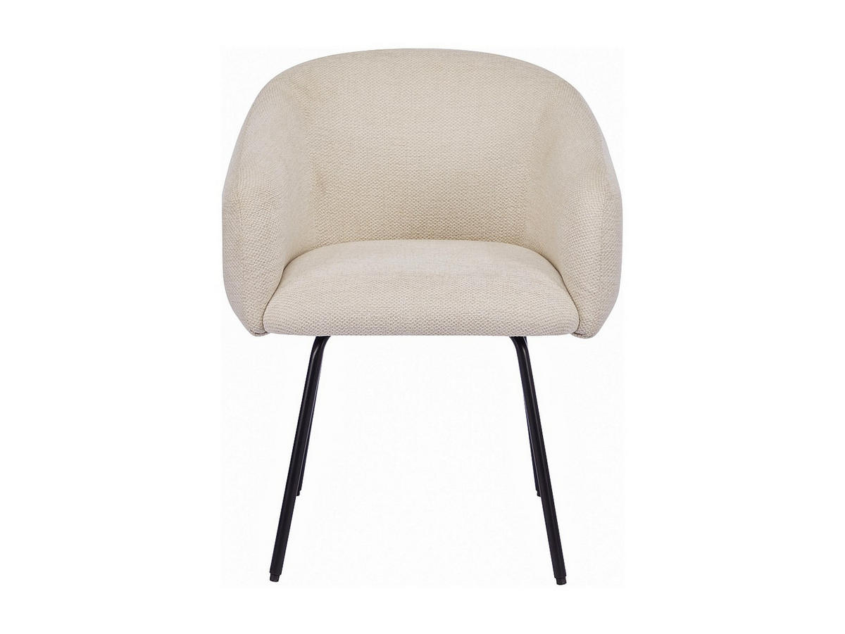 STUHL - 61 cm x 62 cm - Stoff - Cremefarben - NISTOSIA - Creme, Textil (61/78/62cm) - Vente-Unique