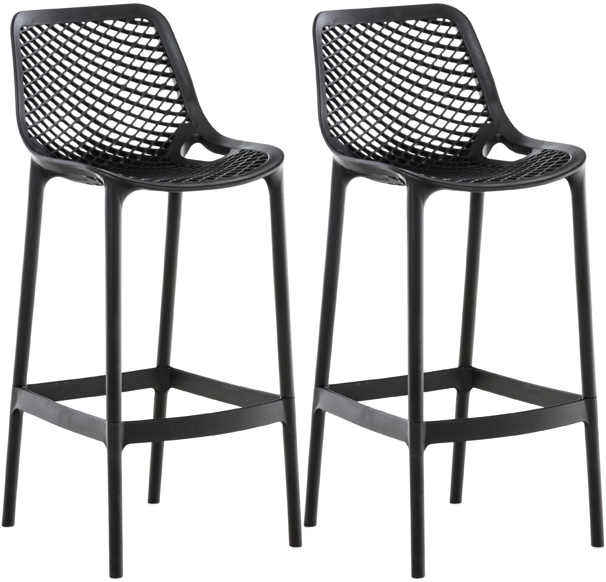 furnicato Barhocker Schwarz 45x105x53 cm