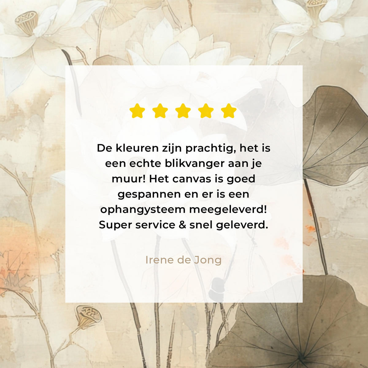 LEINWANDBILD Blumen - Japandi - Wabi sabi Deko Groß 90x90 cm - Sandfarben, Textil (90/90cm) - MuchoWow