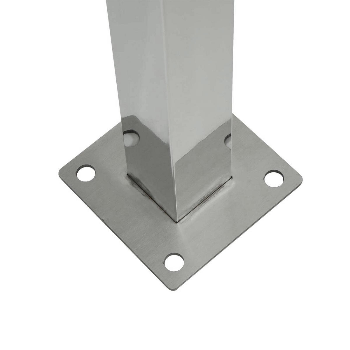 MÜLLTONNEN-ZAUN Silber - Silberfarben, Metall (165/150/85cm) - MCW