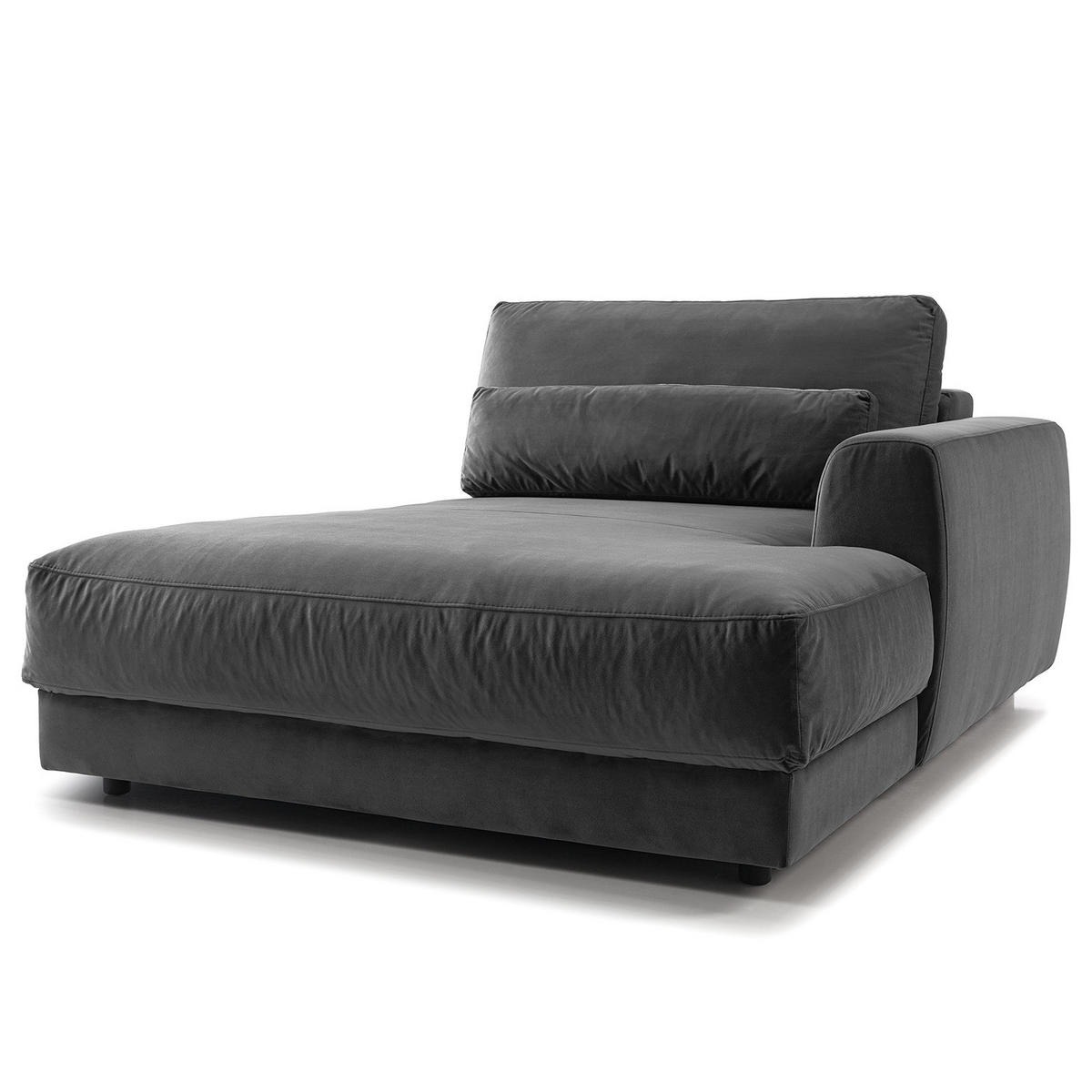 MODULLONGCHAIR - Grau, Textil (126/80/182cm) - home24