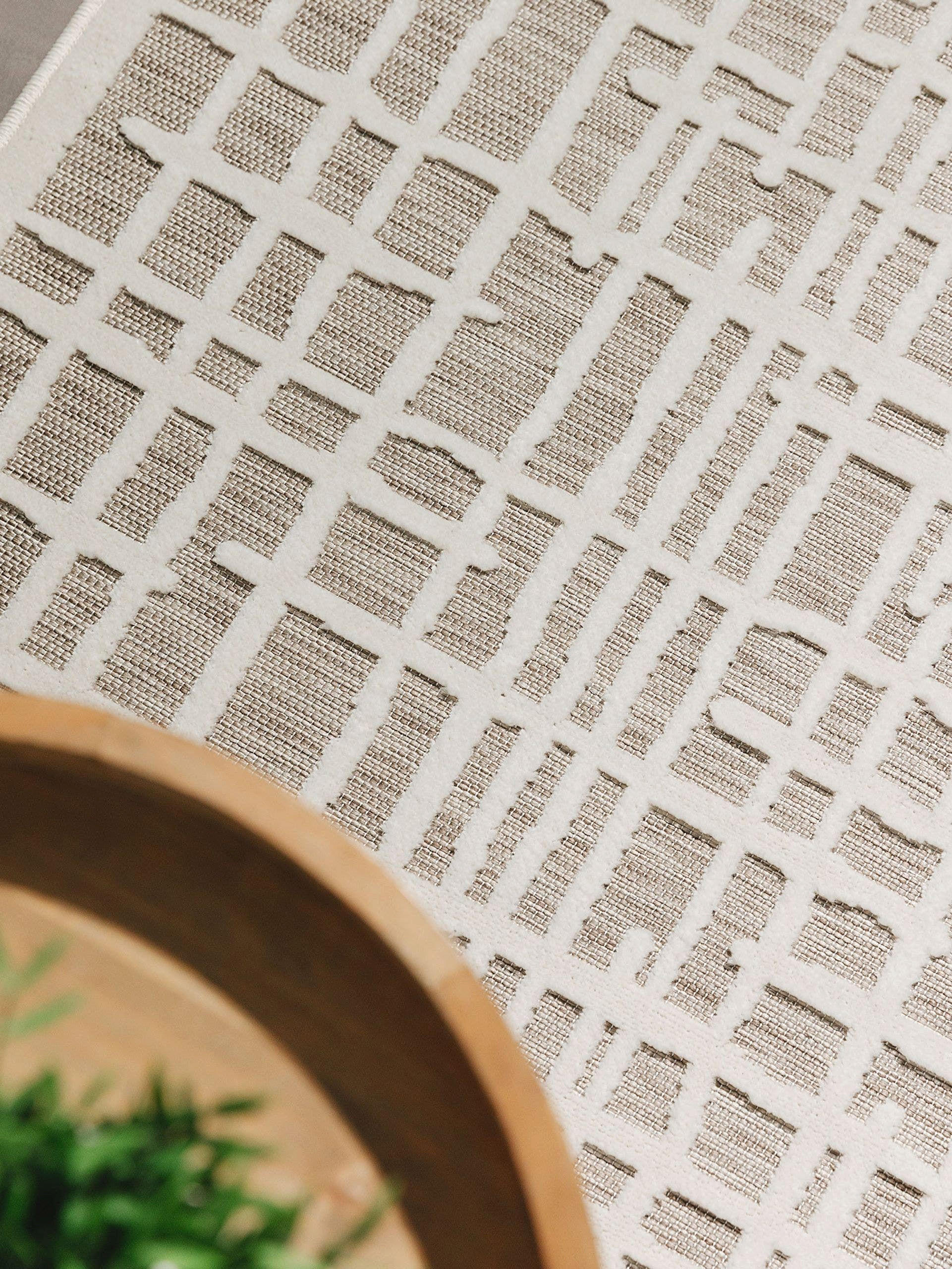 Thumbnail - benuta Outdoorläufer, Creme, Kunststoff, Floral, Rechteckig, 80x300 cm, wasserabweisend, Teppiche & Böden, Teppiche, Out...