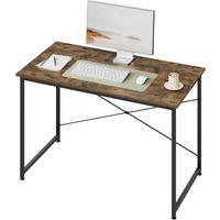 SCHREIBTISCH mit Metallgestell, 120x60x75 cm, Vintagebraun - Dunkelbraun/Schwarz, Holzwerkstoff/Metall (60/120/75cm) - Woltu