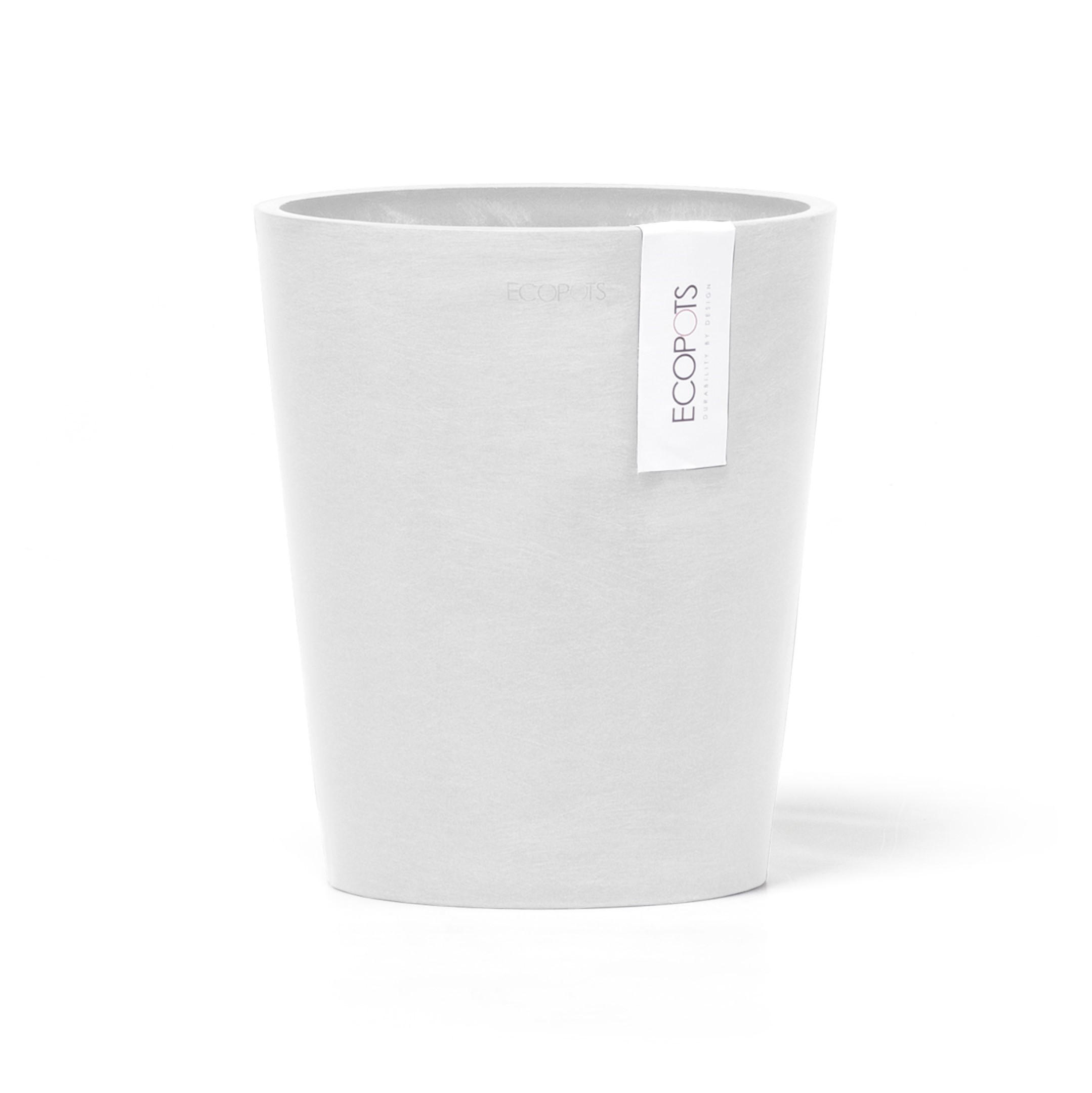 Ecopots Blumentopf Weiß 19.5 cm