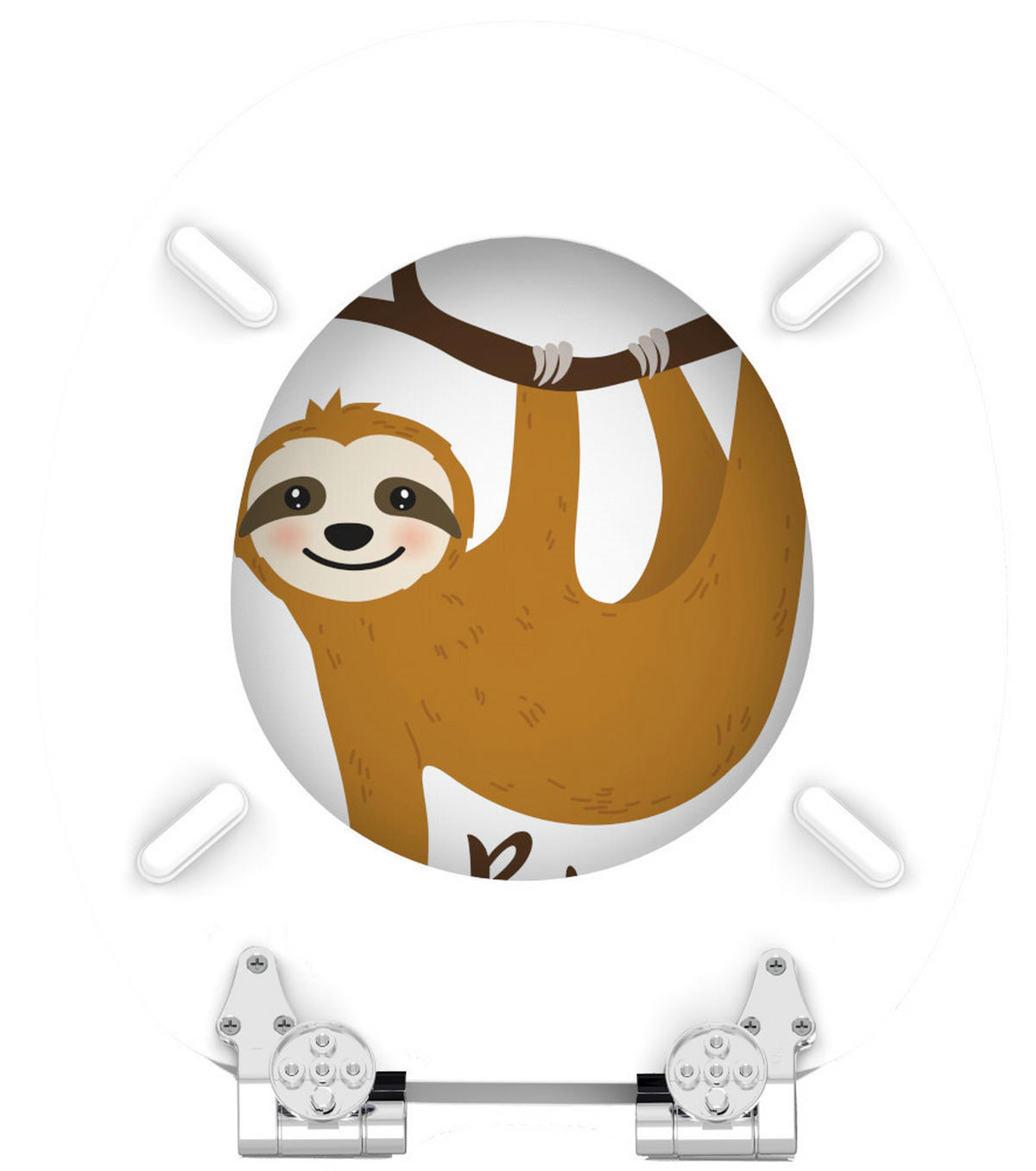 WC-SITZ mit Absenkautomatik Faultier - Braun, Holzwerkstoff (38/6/47cm) - Sanilo