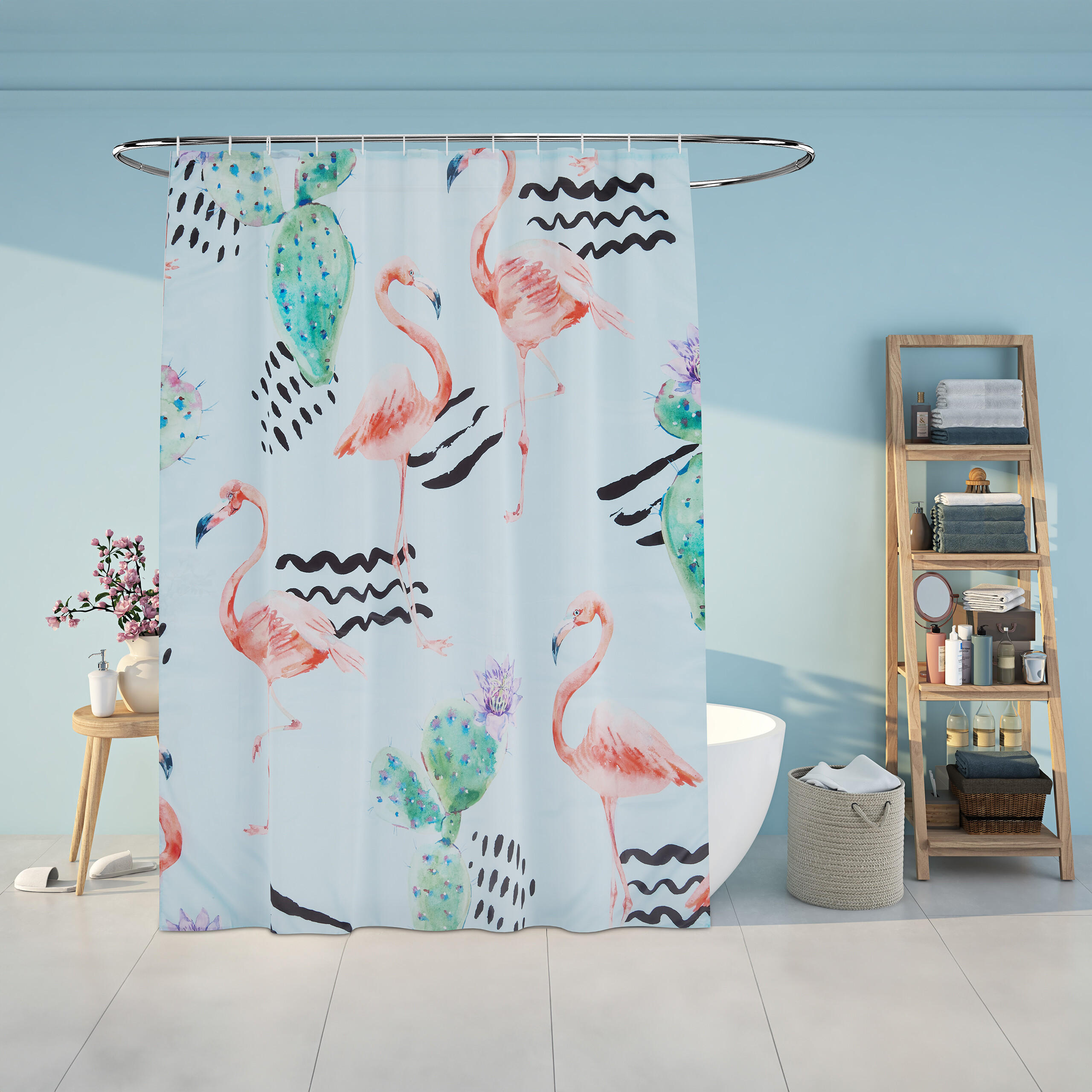 DUSCHVORHANG - Multicolor, Textil (180/0.1cm) - Relaxdays
