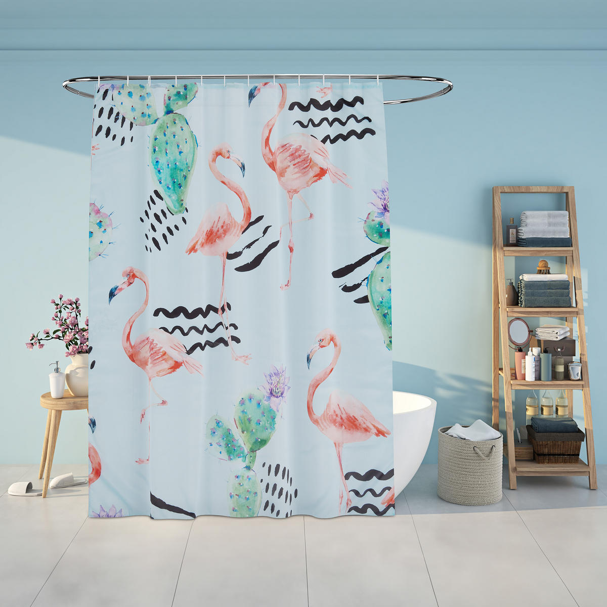 DUSCHVORHANG - Multicolor, Textil (180/0.1cm) - Relaxdays