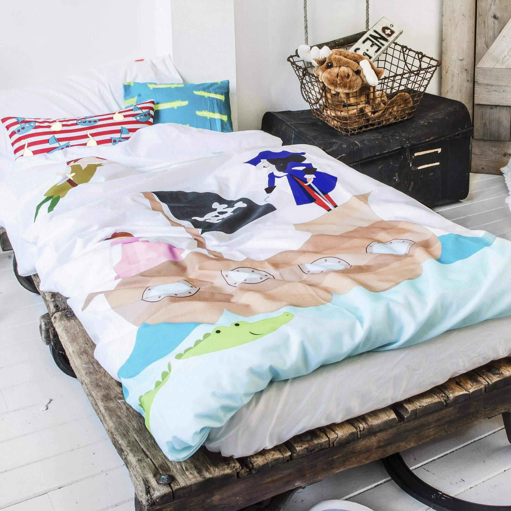 BETTBEZUG set 2 teiliges Flying boy 135/140x200 cm (Standardgrösse) - Multicolor, Textil (140/200cm) - Happy Friday