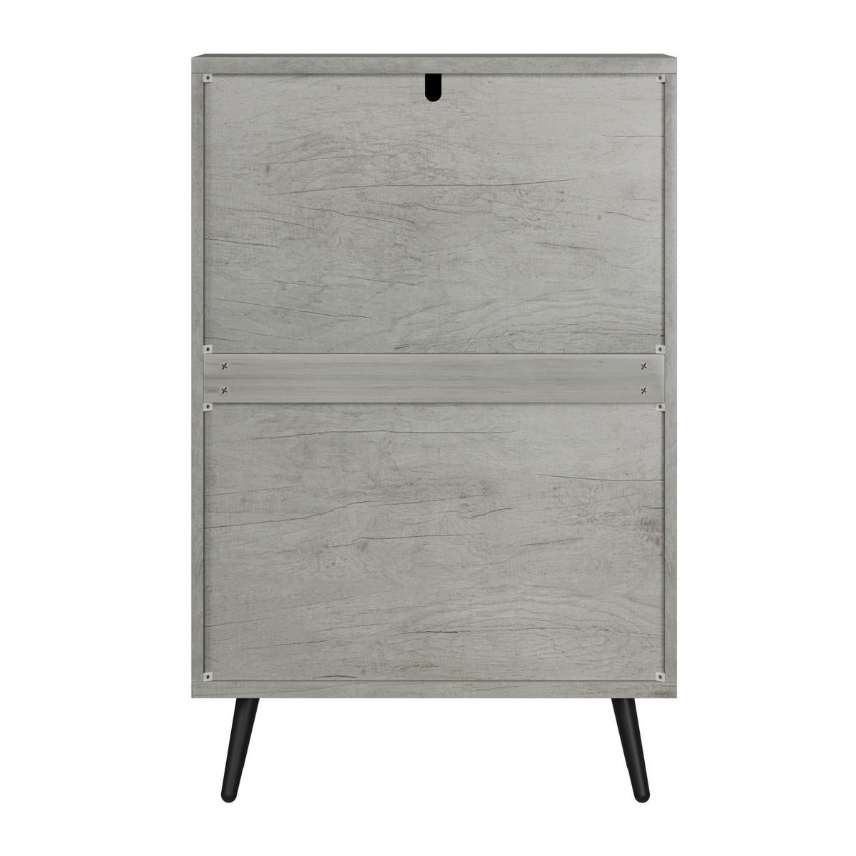 SCHUHSCHRANK mit Klappen 60 cm in Grau, platzsparend mit Rillenfront - Grau, Holzwerkstoff (60/94/24cm) - BEAOK