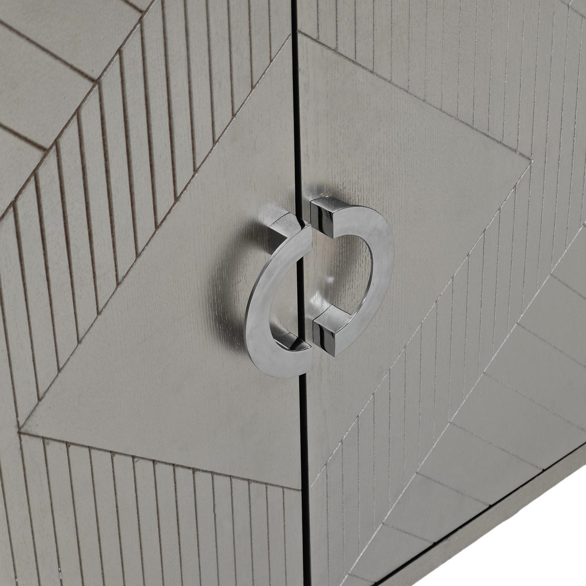 SIDEBOARD Grau Holzoptik mit 4 Türen & Kiefernholzbeinen - Grau, Holzwerkstoff (152/82.5/40cm) - Urban Meuble