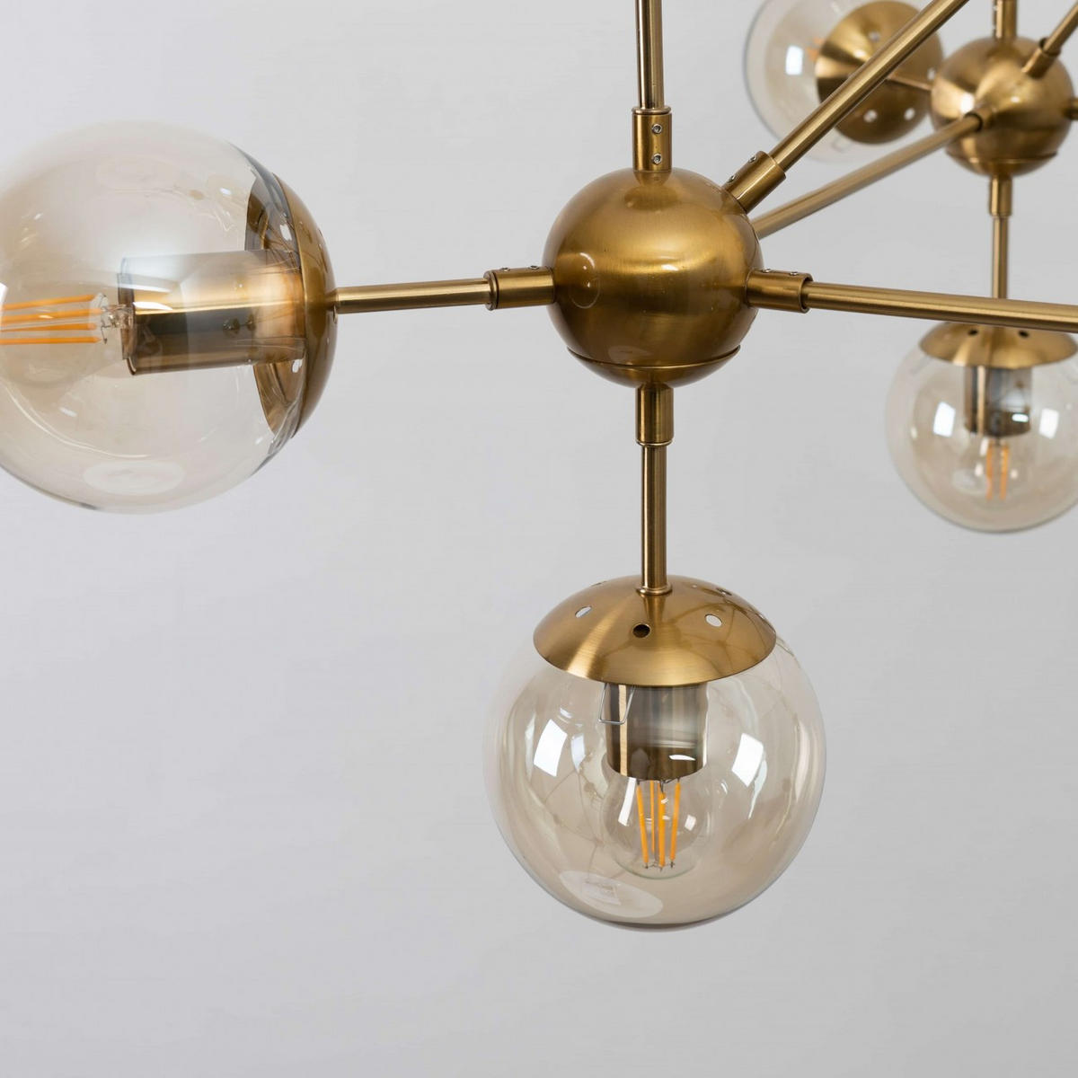 HÄNGELEUCHTE Carolyn, Gold / Messing, 105cm - Goldfarben, Glas (105/105/85cm) - KOSILUM