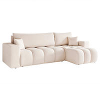 ECKSOFA OFI mit Schlaffunktion und Bettkasten Creme - Creme, Holzwerkstoff/Kunststoff (248/145cm) - Idohome