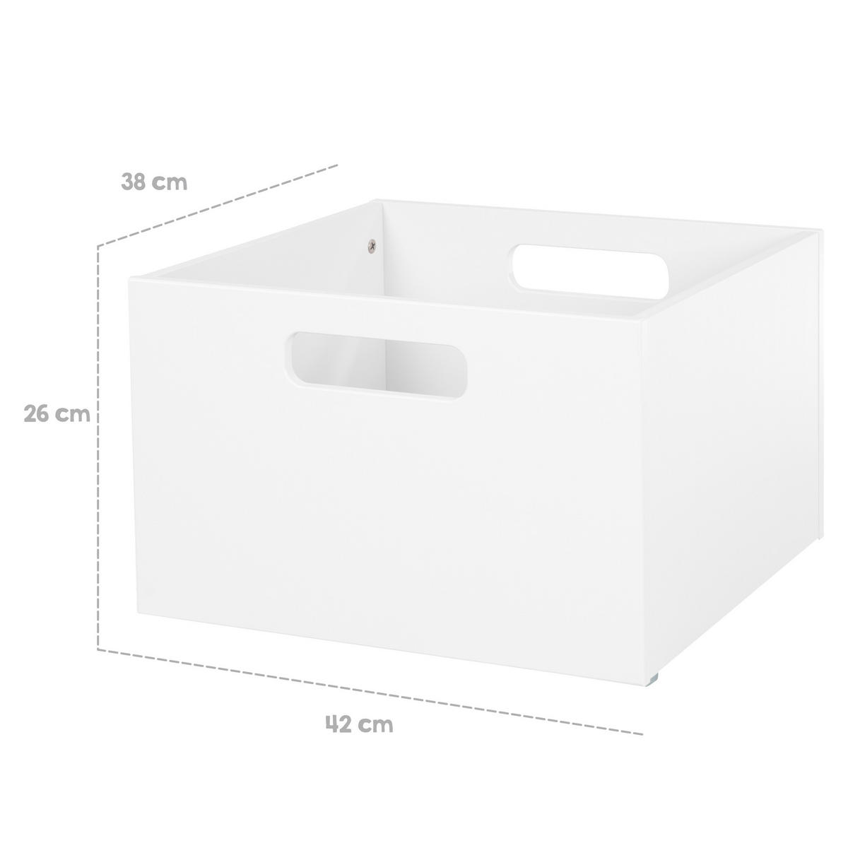 SPIEL-BOX Weiss - Weiß, Holzwerkstoff (42/38cm) - Roba