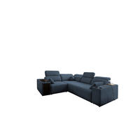 ECKSOFA Mit Schlaffunktion USB Und Verstellbarer Rückenlehne Mindy II Blau Links - Blau, Holz/Textil (219/288cm) - Kaiser Möbel