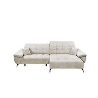 ECKSCHLAFSOFA mit Schlaffunktion & elektrischer Sitztiefenverstellung - Taupe/Silberfarben, Holz/Kunststoff (170/297cm) - ed exciting design