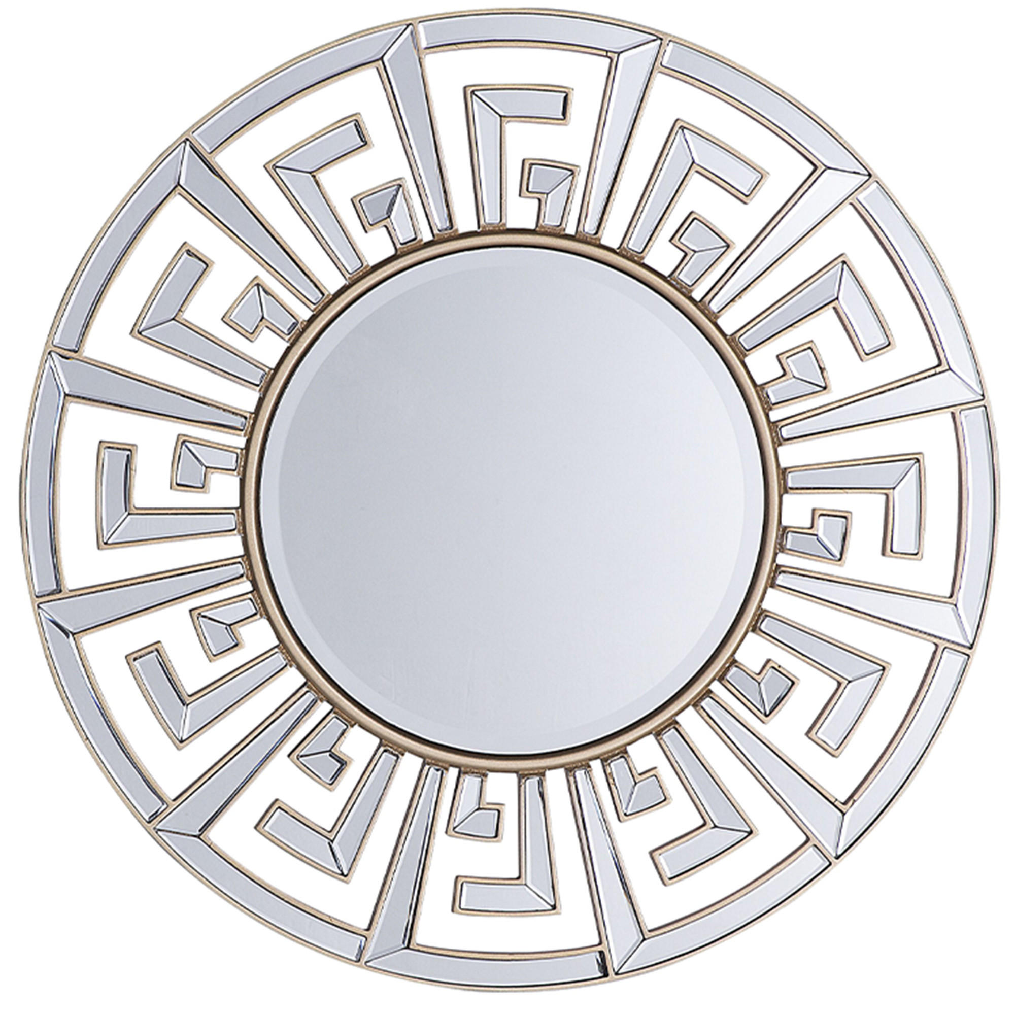 OGLINDĂ DE PERETE aurie rotundă 70 cm Flers