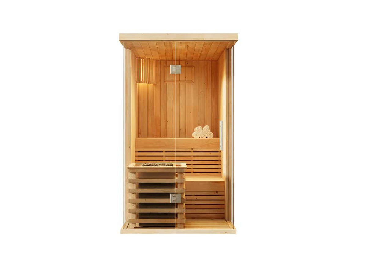 INNENSAUNA Innensauna Milla - Naturfarben, Holz (119/213/150cm) - FinnTherm