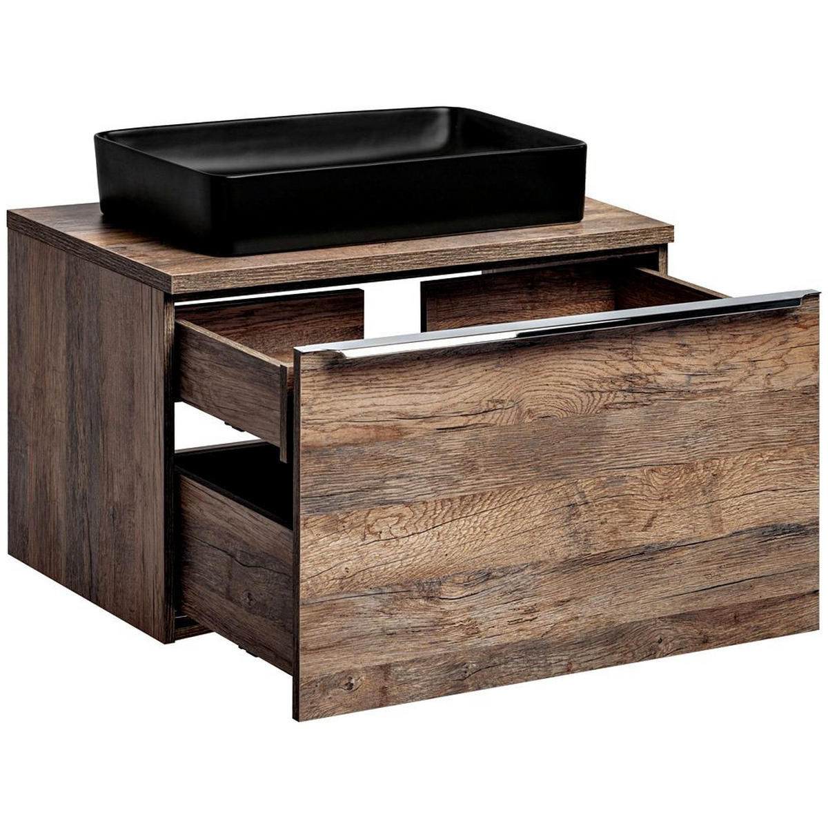 BADMÖBEL-SET 3-TLG. Puebla-56 - Braun, Holzwerkstoff (80/60/46cm) - Lomado