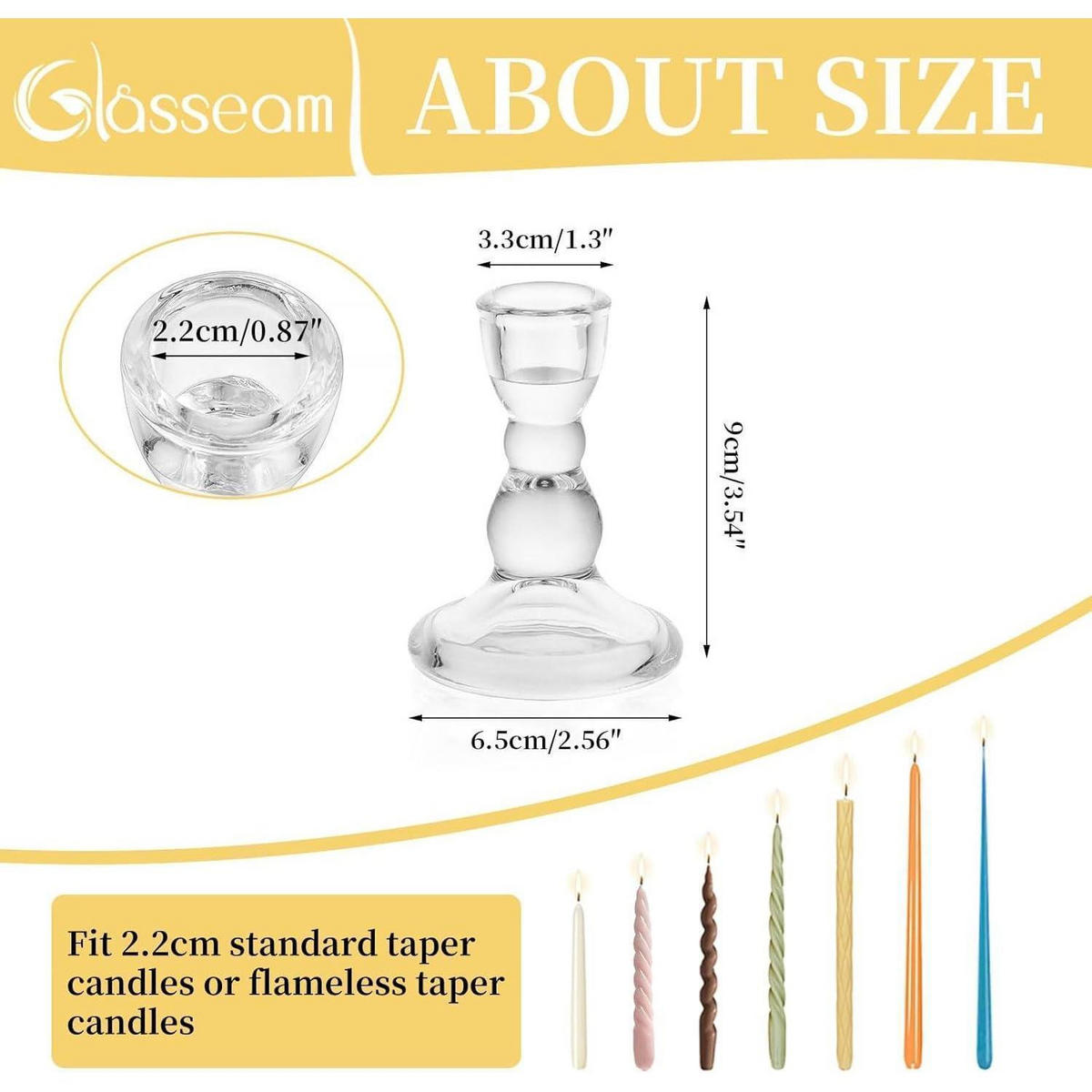KERZENSTÄNDER 20-teiliges Set Glas Transparent 9,2 cm - Transparent, Glas (3.3/9.1/9.2cm)